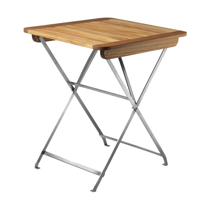 Mesa de exterior M26 Lilleø - Teak-acero inoxidable - FDB Møbler