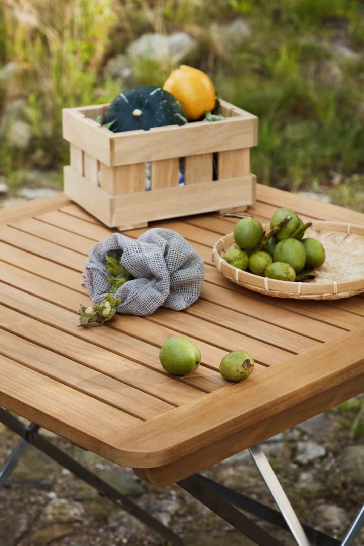Mesa de exterior M26 Lilleø, Teak-acero inoxidable FDB Møbler