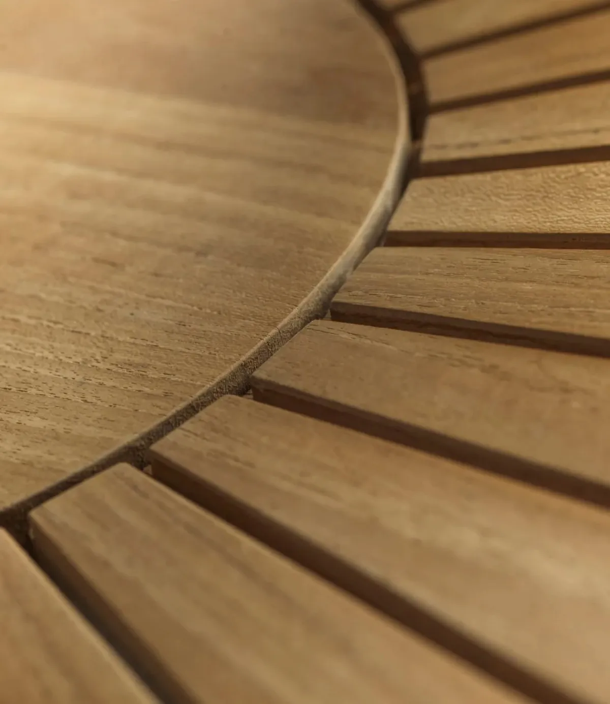 Mesa de jardín M27 Sammen Ø120 cm, Teca maciza aceitada FDB Møbler