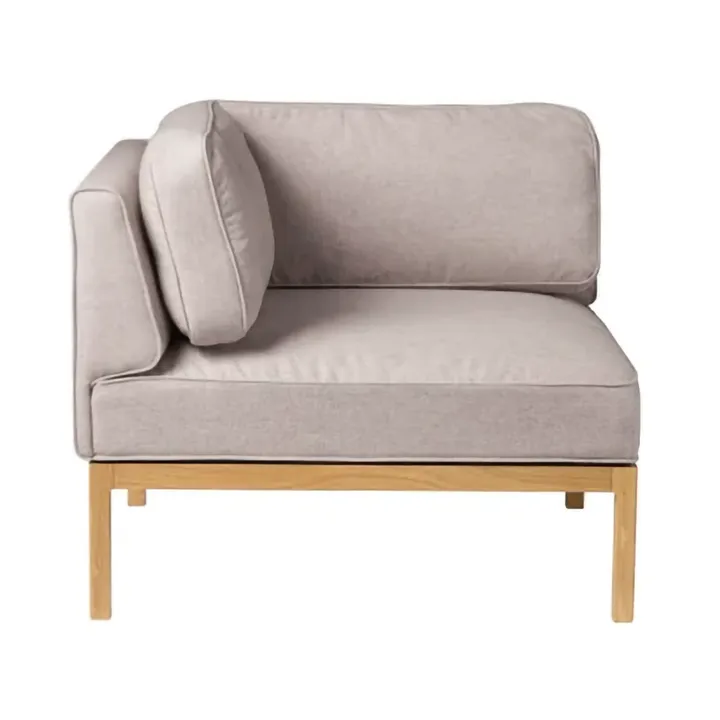 Módulo de sofá L37 7-9-13 esquina izquierda 90 cm  - Piedra-roble lacado - FDB Møbler