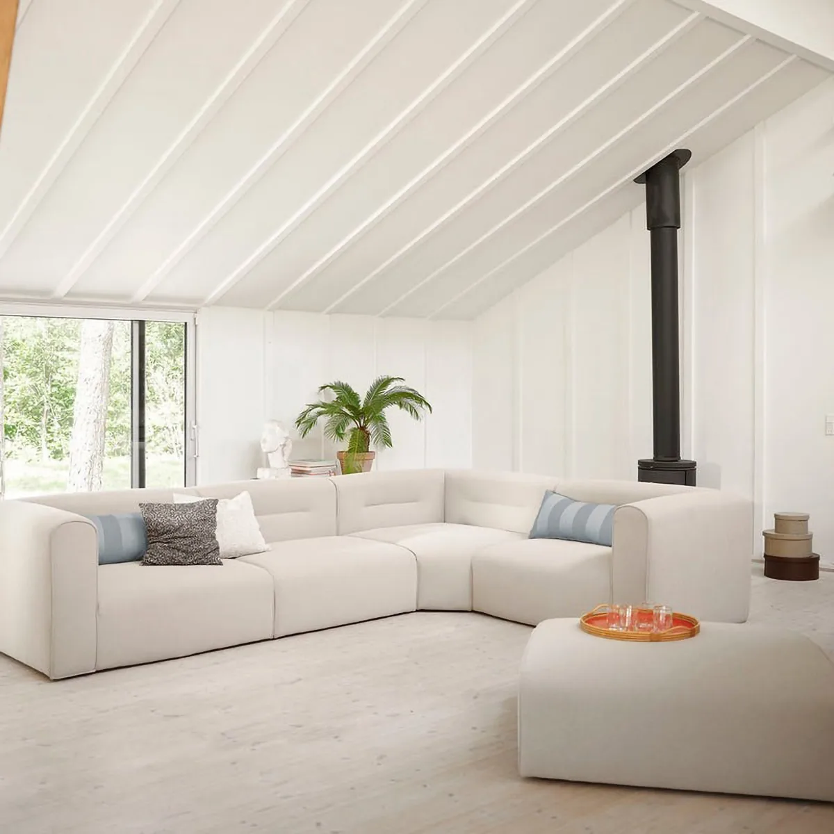 Módulo de sofá L44 Mols puf, Beige FDB Møbler