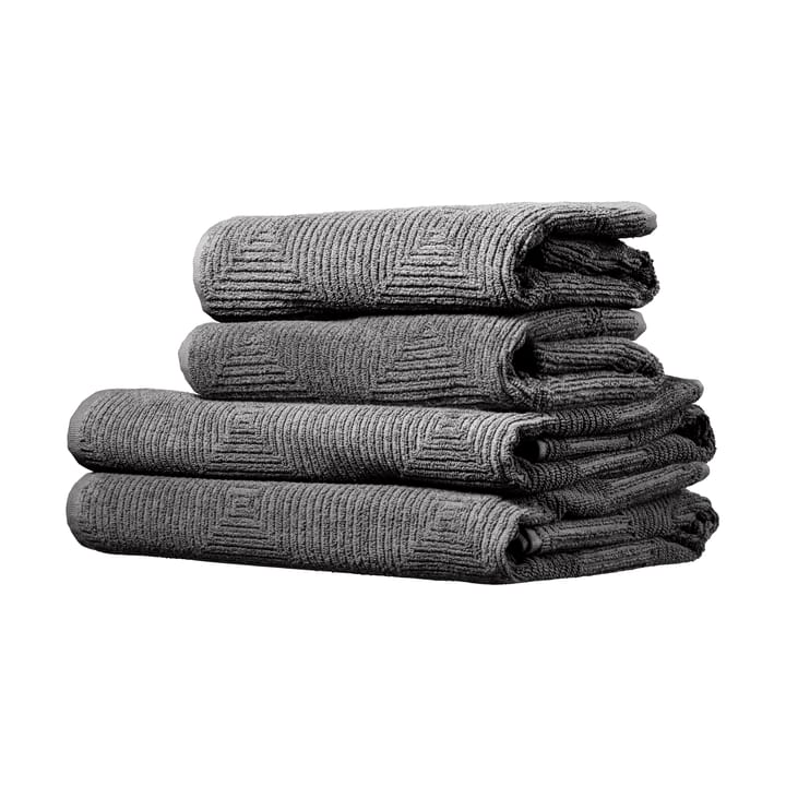 Set de toallas R33 Kirkeby 4 piezas, Granite gray FDB Møbler