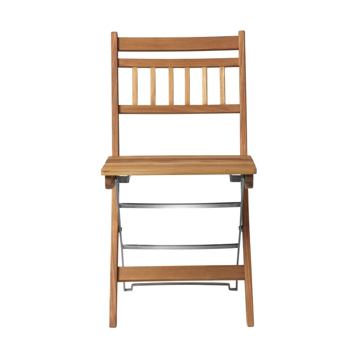 Silla de exterior M23 Lilleø, Teak-acero inoxidable FDB Møbler