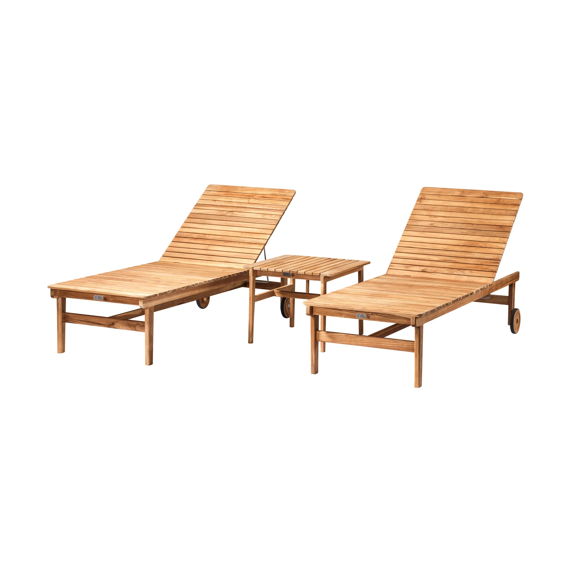 Silla de sol M8 Sammen, Teak-nature oiled FDB Møbler