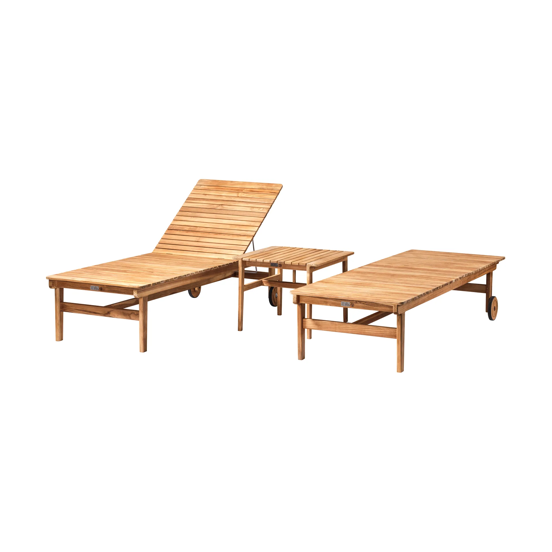 Silla de sol M8 Sammen, Teak-nature oiled FDB Møbler