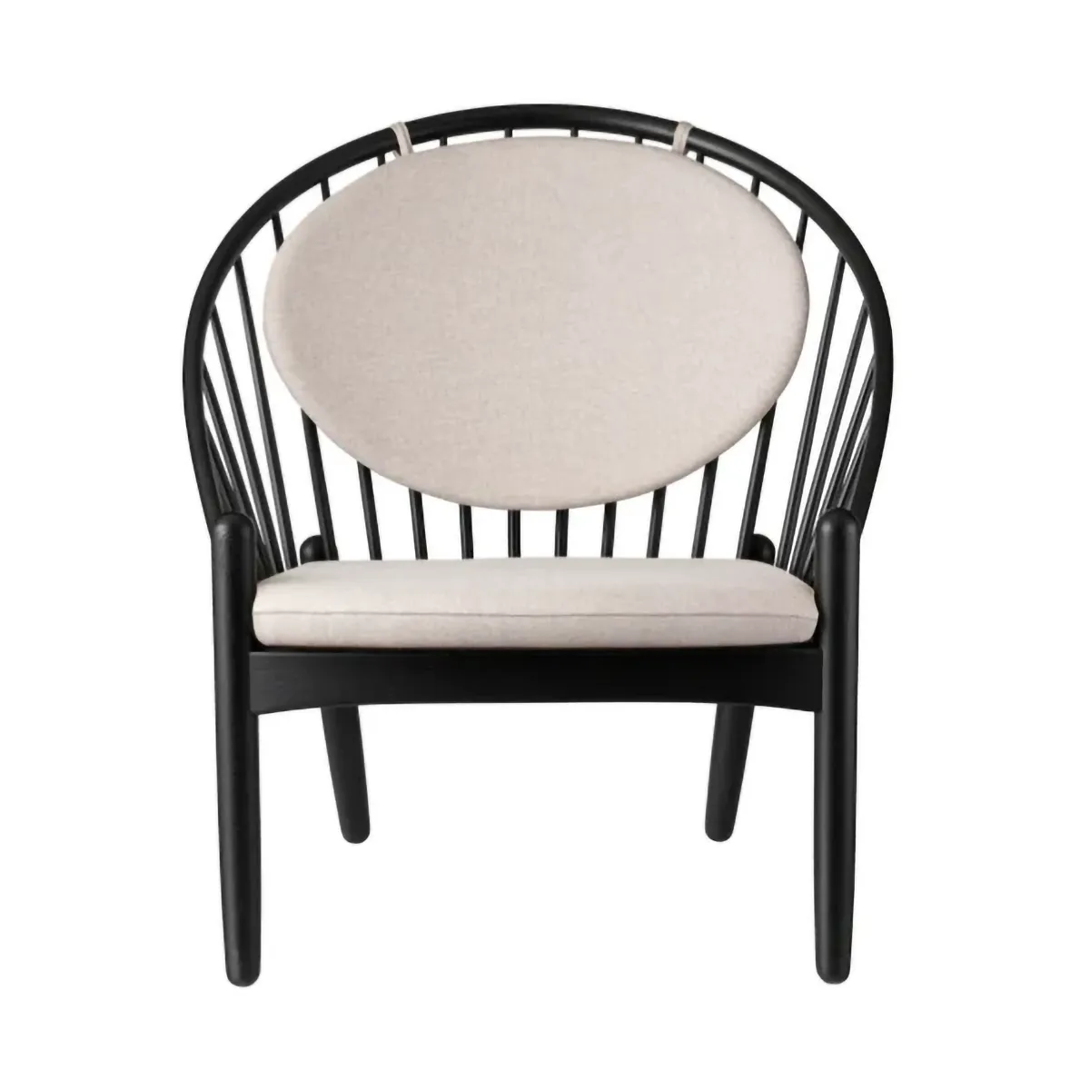 Silla J166 Jørna, Black painted oak-beige FDB Møbler