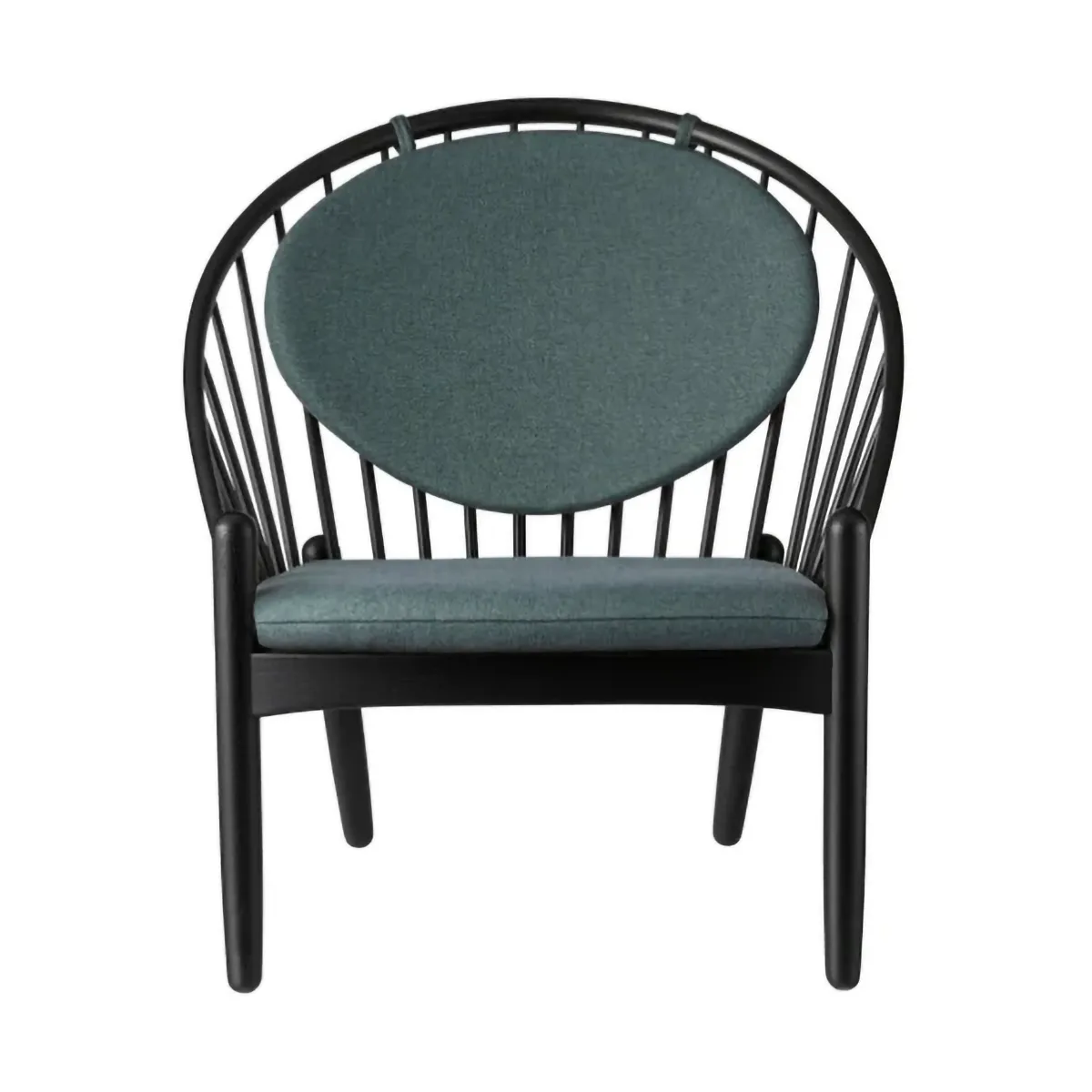 Silla J166 Jørna, Black painted oak-green FDB Møbler