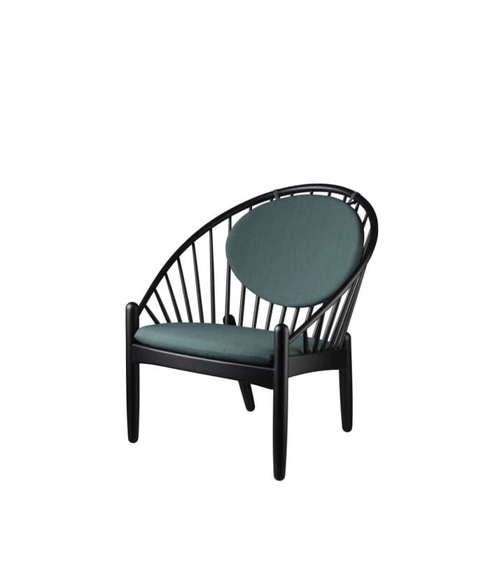 Silla J166 Jørna, Oak black painted-dark green FDB Møbler