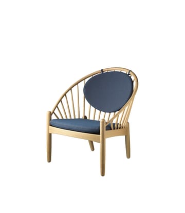Silla J166 Jørna - Oak nature lacquered-dark blue - FDB Møbler