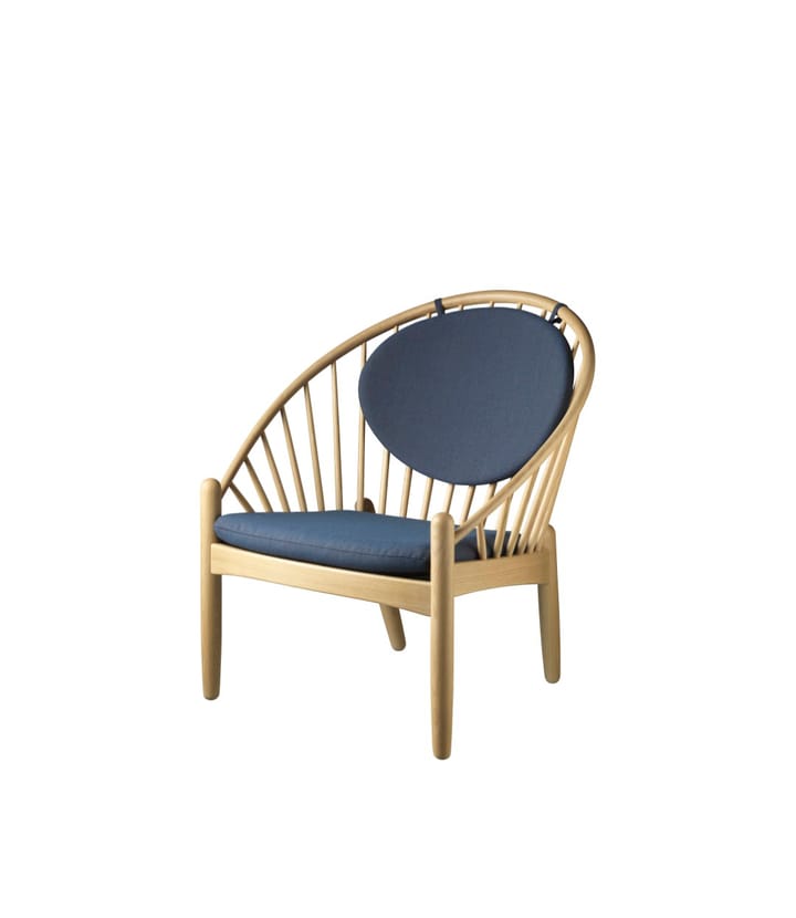 Silla J166 Jørna, Oak nature lacquered-dark blue FDB Møbler