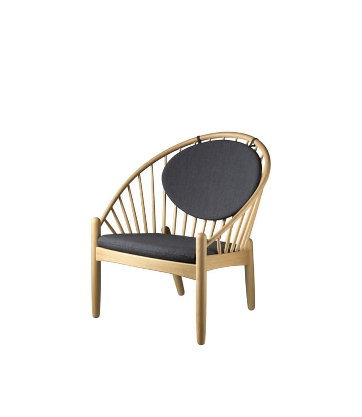 Silla J166 Jørna, Oak nature lacquered-dark grey FDB Møbler