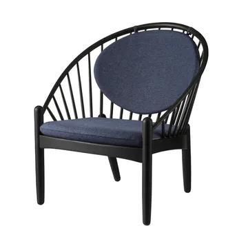 Silla J166 Jørna - Roble pintado en negro-dark blue - FDB Møbler