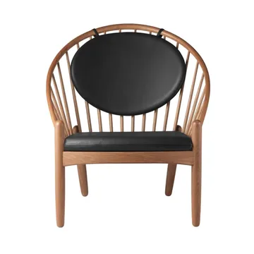 Silla J166 Jørna - Smoked oak-black leather - FDB Møbler