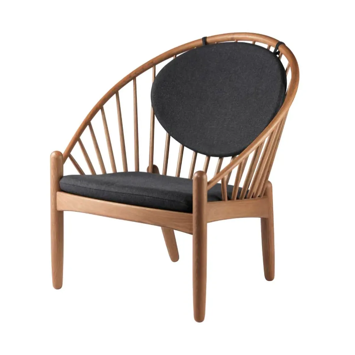 Silla J166 Jørna, Smoked oak-dark grey FDB Møbler