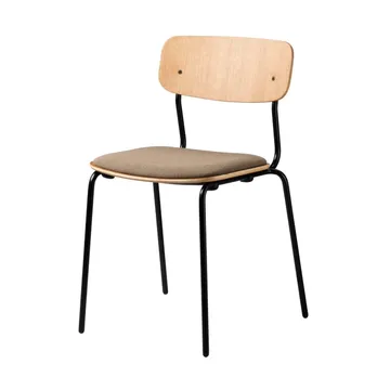 Silla J182 Holmen  - Chapa de roble-patas negras-topo - FDB Møbler