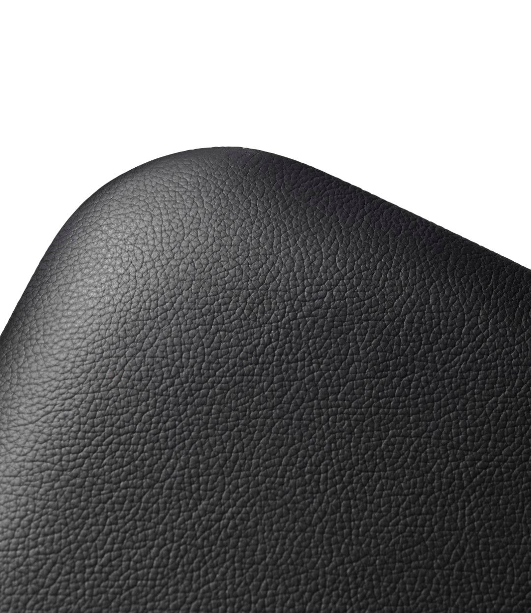 Silla J48, Oak black painted-black leather FDB Møbler