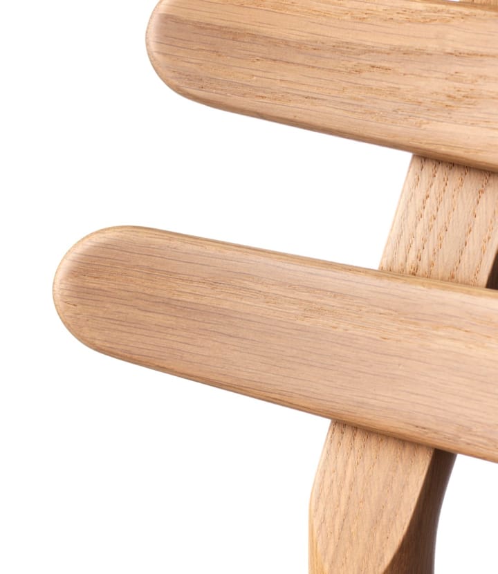 Silla J48, Oak nature lacquered-black leather FDB Møbler