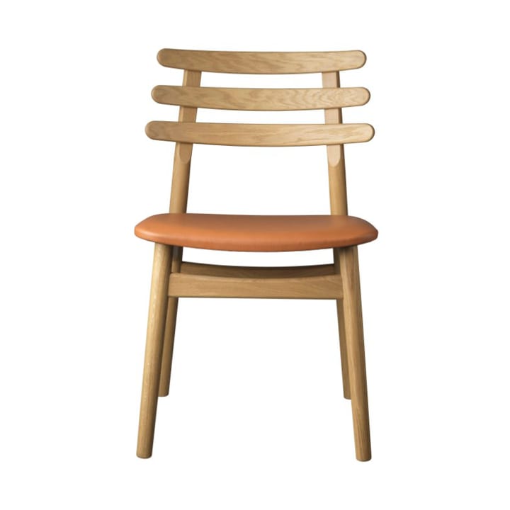 Silla J48 - Oak nature lacquered-cognac leather - FDB Møbler