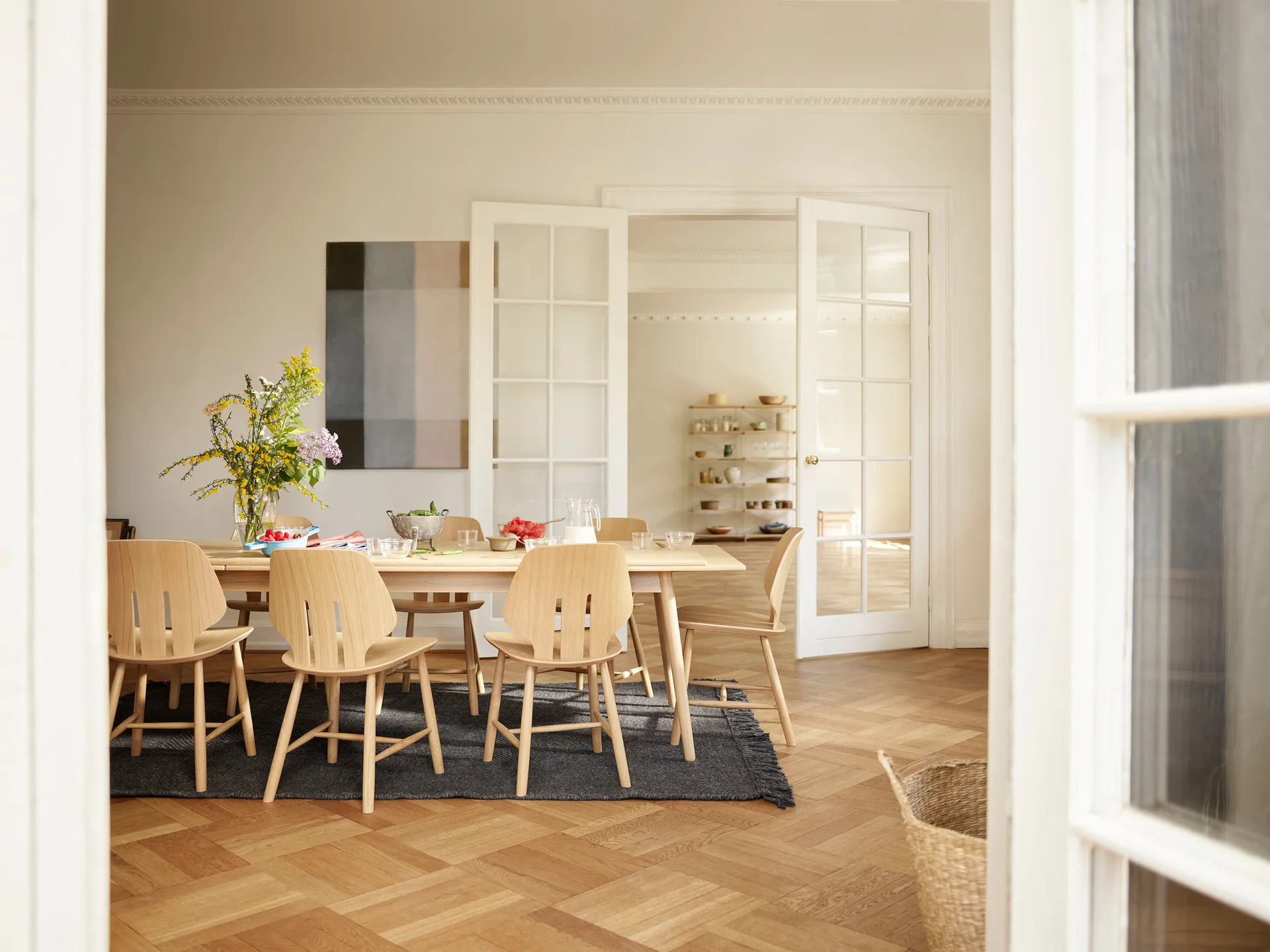 Silla J67, Oak Nature Lacquered waterbased FDB Møbler