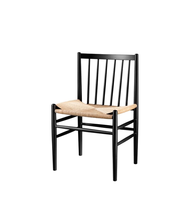 Silla J80, Beech black painted-nature FDB Møbler