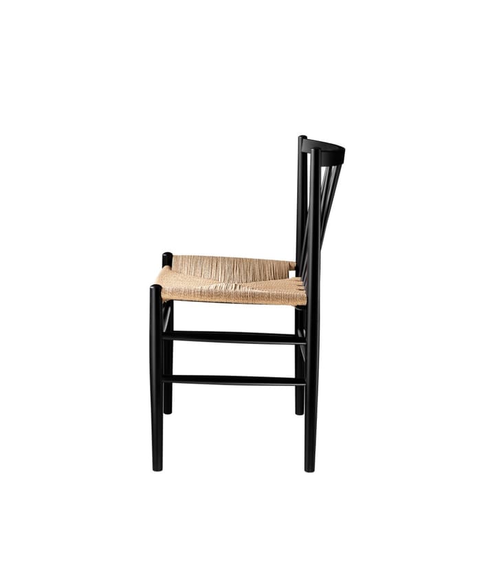 Silla J80, Beech black painted-nature FDB Møbler