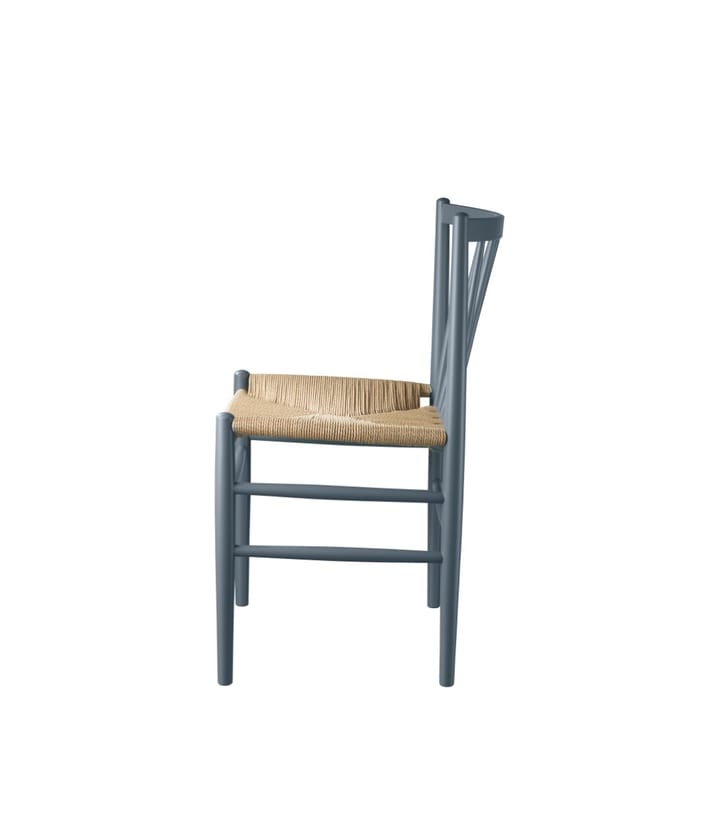 Silla J80, Beech blue grey painted-nature FDB Møbler