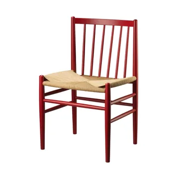 Silla J80 - Beech-paper cord rojo rubí - FDB Møbler