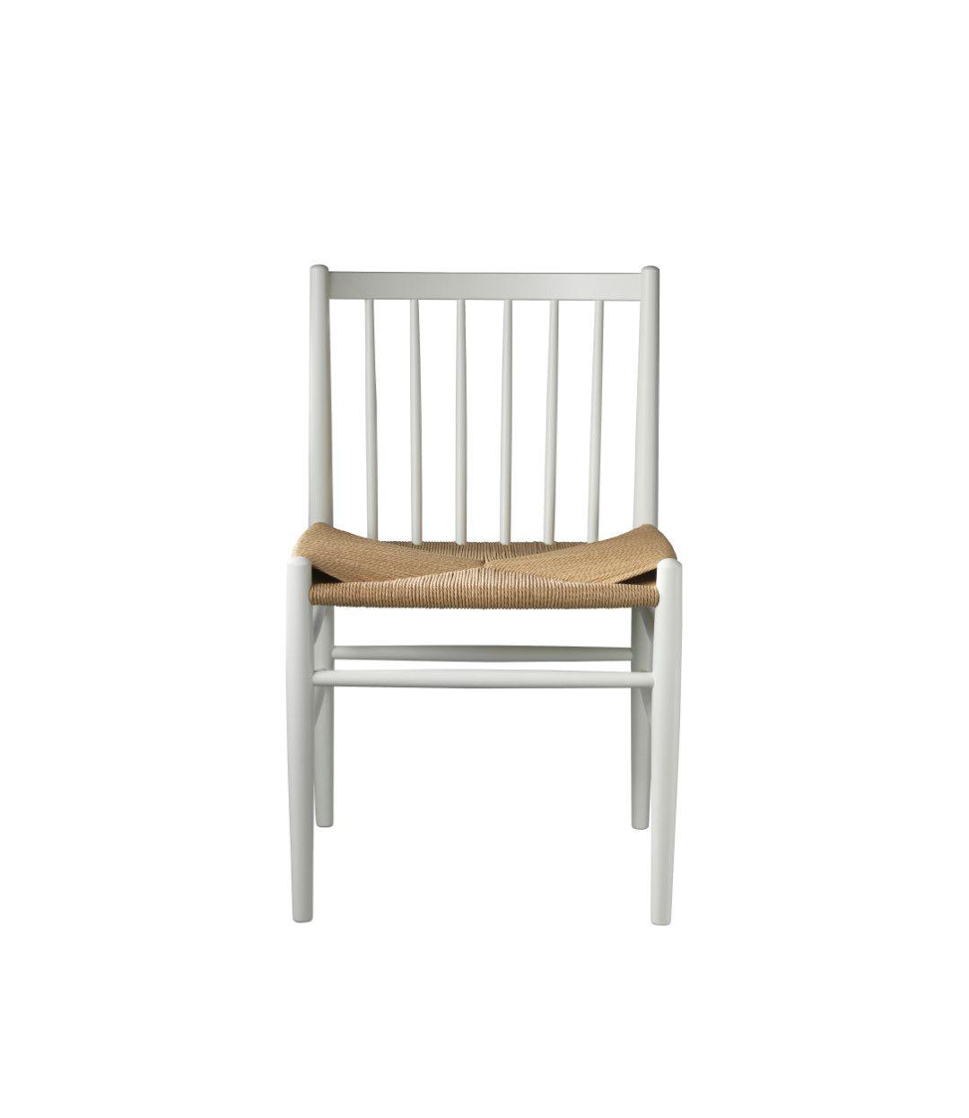 Silla J80, Beech white painted-nature FDB Møbler