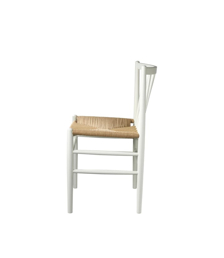 Silla J80, Beech white painted-nature FDB Møbler