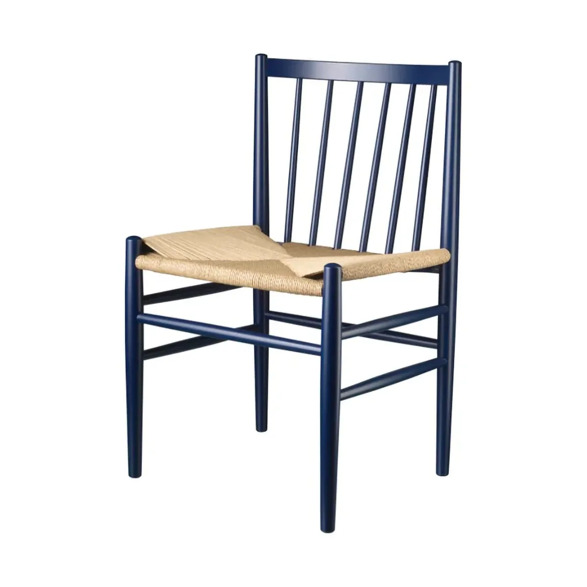Silla J80, Steel blue haya-cuerda de papel FDB Møbler