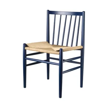 Silla J80 - Steel blue haya-cuerda de papel - FDB Møbler