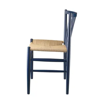 Silla J80 - Steel blue haya-cuerda de papel - FDB Møbler