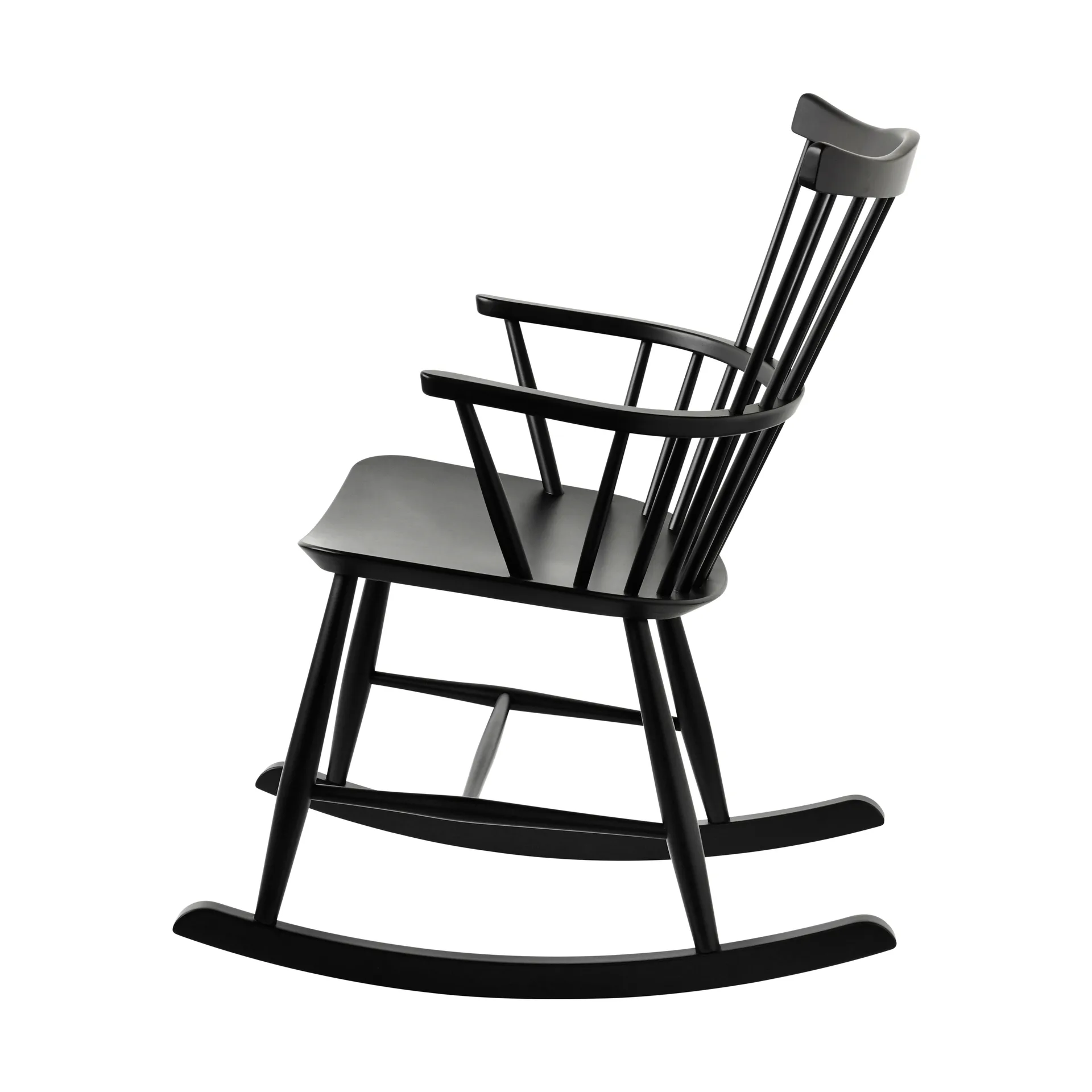 Silla mecedora J52G, Beech RAL 9005 FDB Møbler