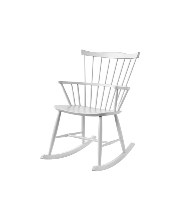 Silla mecedora J52G, Beech white painted FDB Møbler