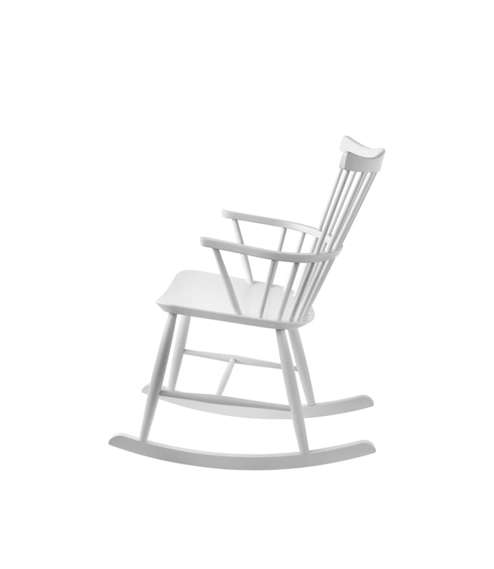 Silla mecedora J52G, Beech white painted FDB Møbler