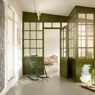 Silla mecedora J52G - Black green - FDB Møbler