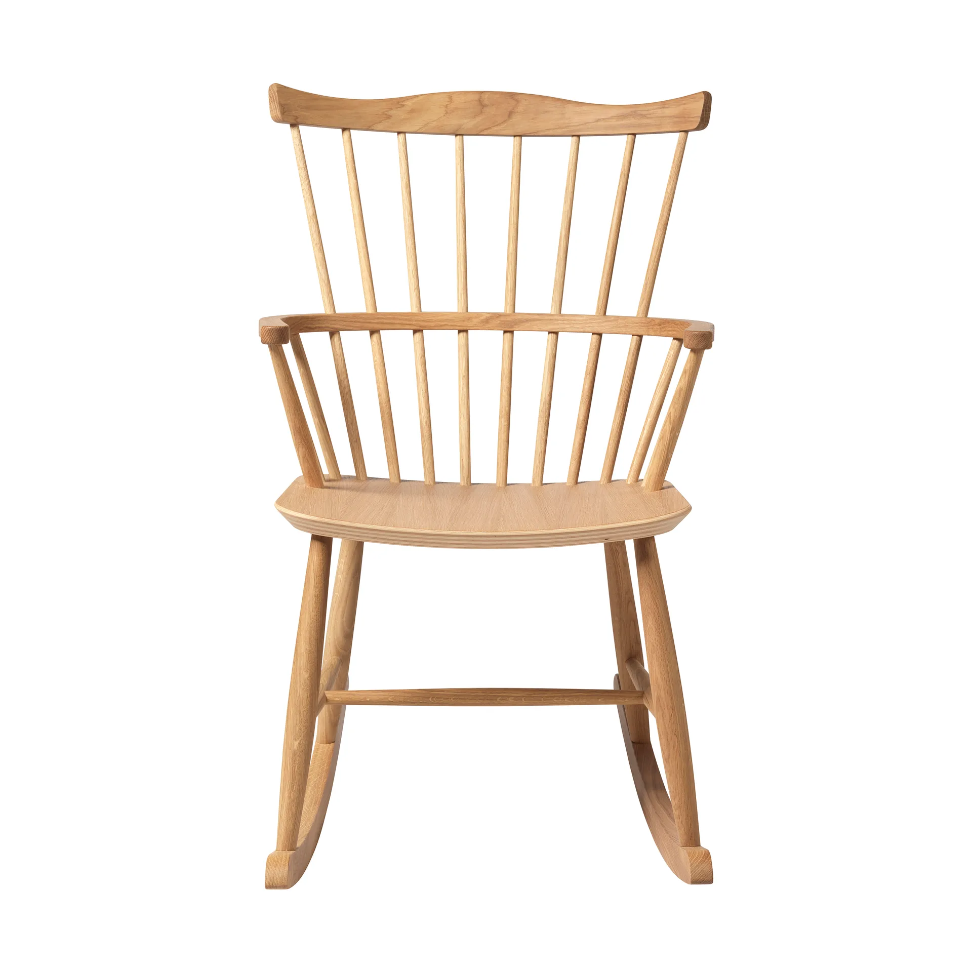 Silla mecedora J52G, Roble natural con aceite FDB Møbler