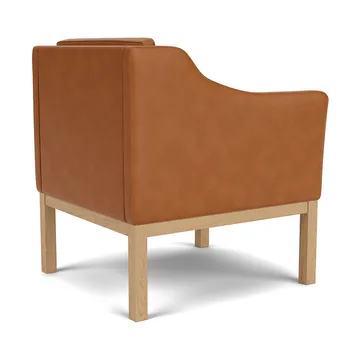 Sillón con reposabrazos L46 MK155 easy chair - Roble lacado-cuero cognac - FDB Møbler