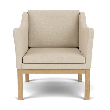 Sillón con reposabrazos L46 MK155 easy chair - Roble lacado-tela beige - FDB Møbler