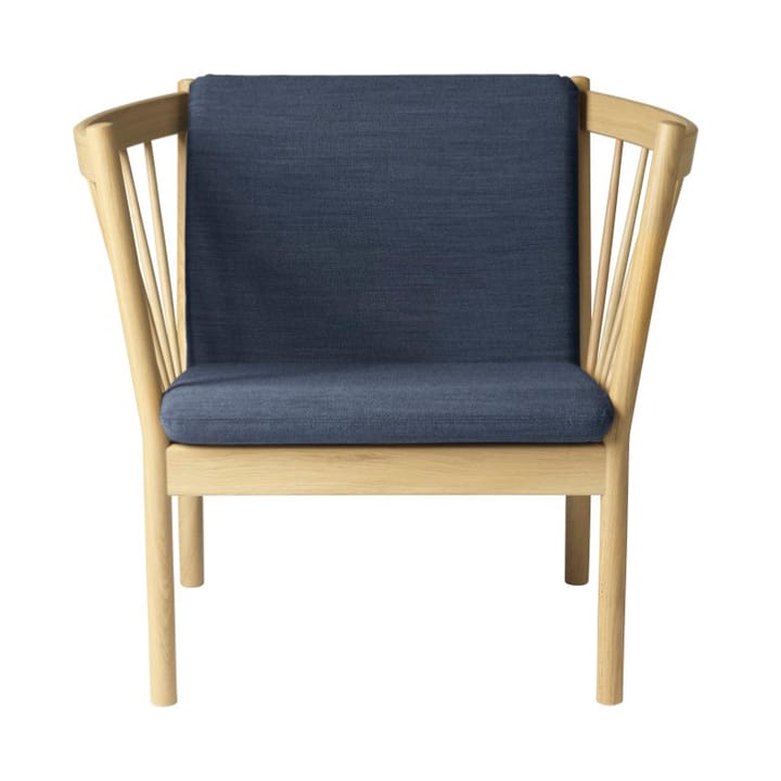 Sillón J146 - Oak nature lacquered-dark blue - FDB Møbler