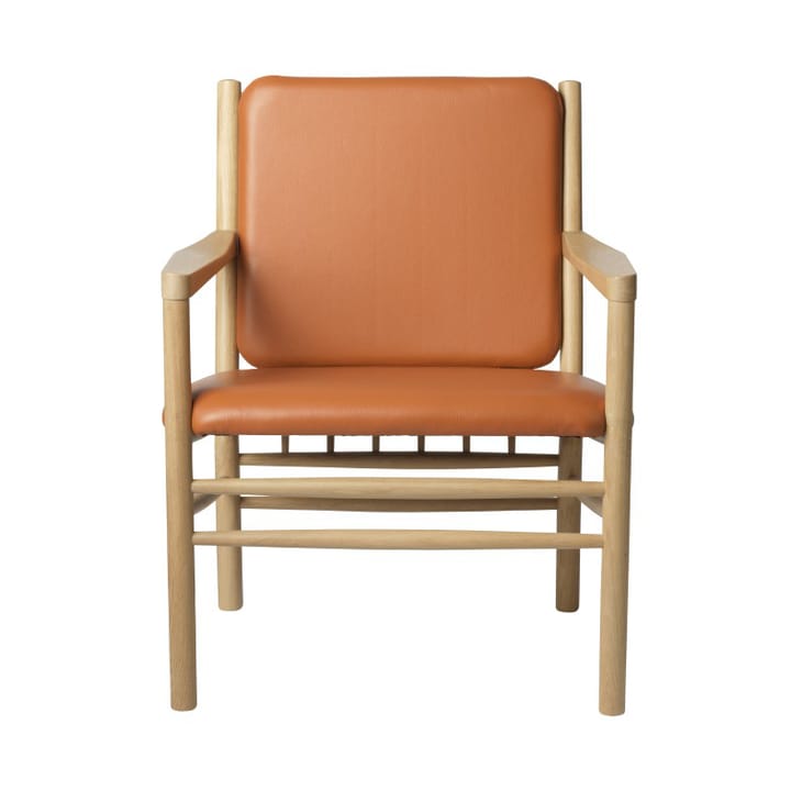 Sillón J147 - Oak nature lacquered-cognac leather - FDB Møbler