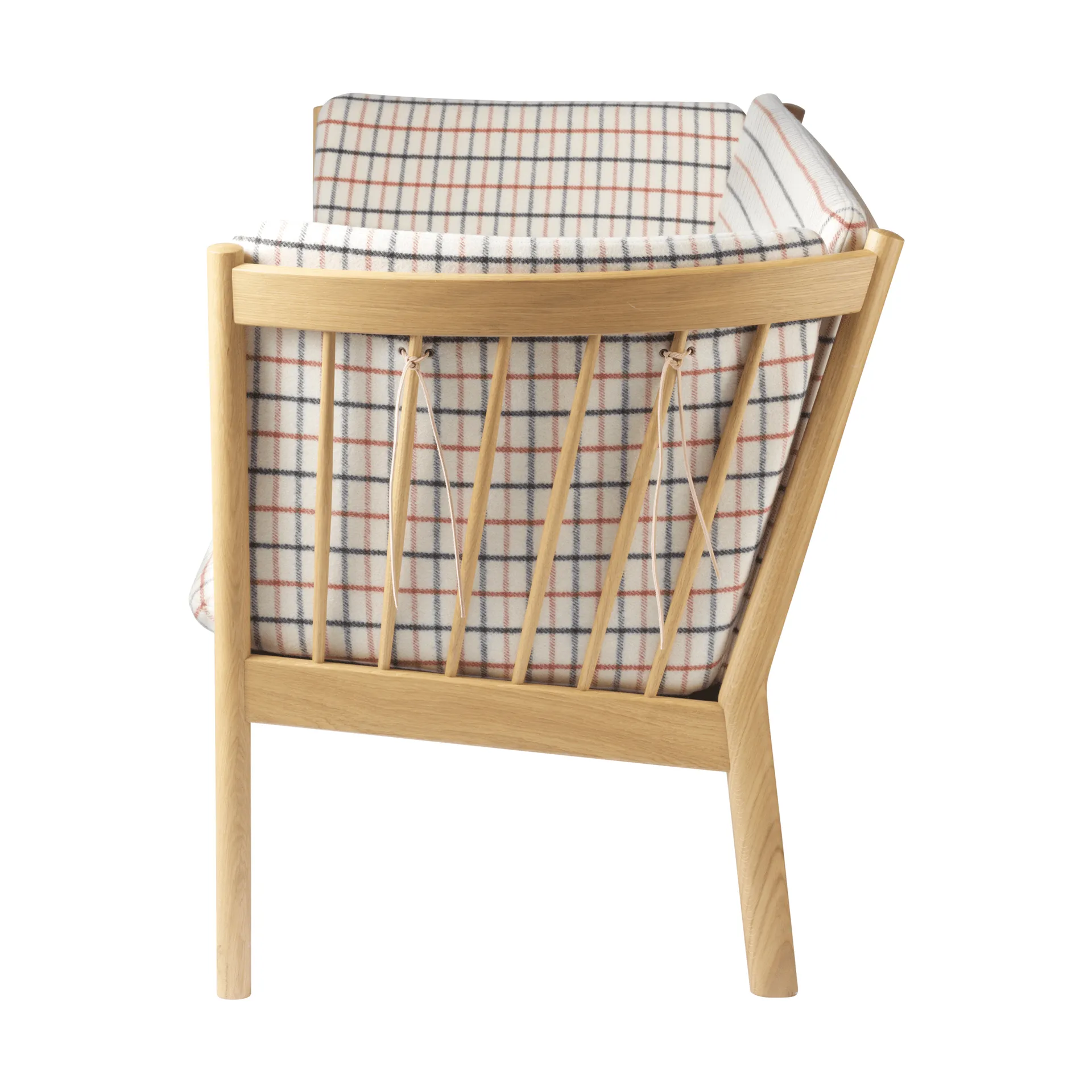 Sofá L45 MK154, Roble lacado-tela beige FDB Møbler