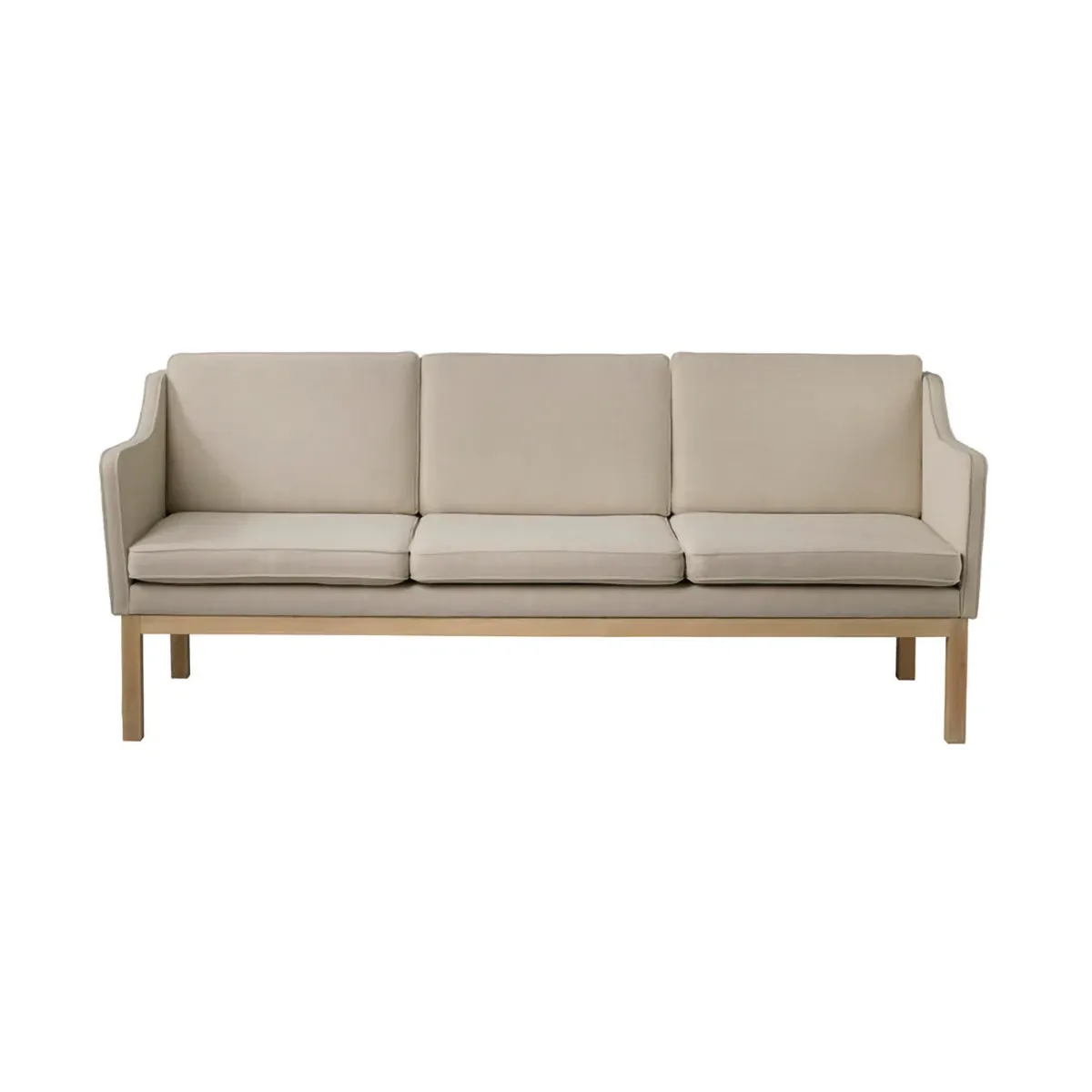 Sofá MK46 Mogens Koch de 3 plazas, Roble lacado-beige 90 FDB Møbler