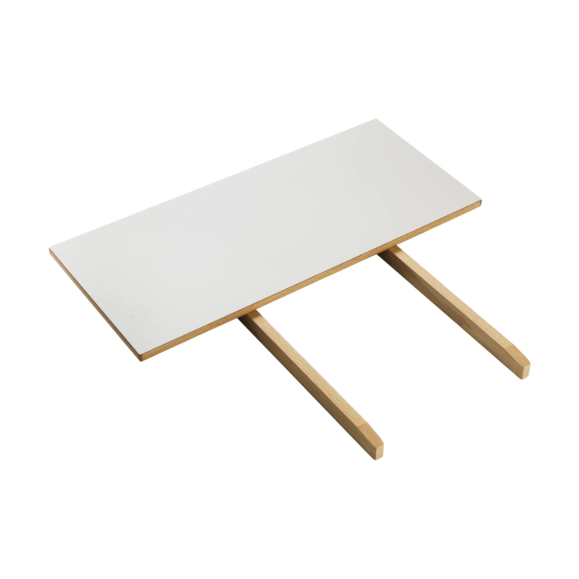 Tablero de extensión C35L 82×37 cm, Linóleo gris claro-roble natural con barniz al agua FDB Møbler