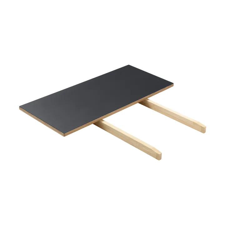 Tablero de extensión C35L 82×37 cm - Linóleo negro-roble natural con barniz al agua - FDB Møbler