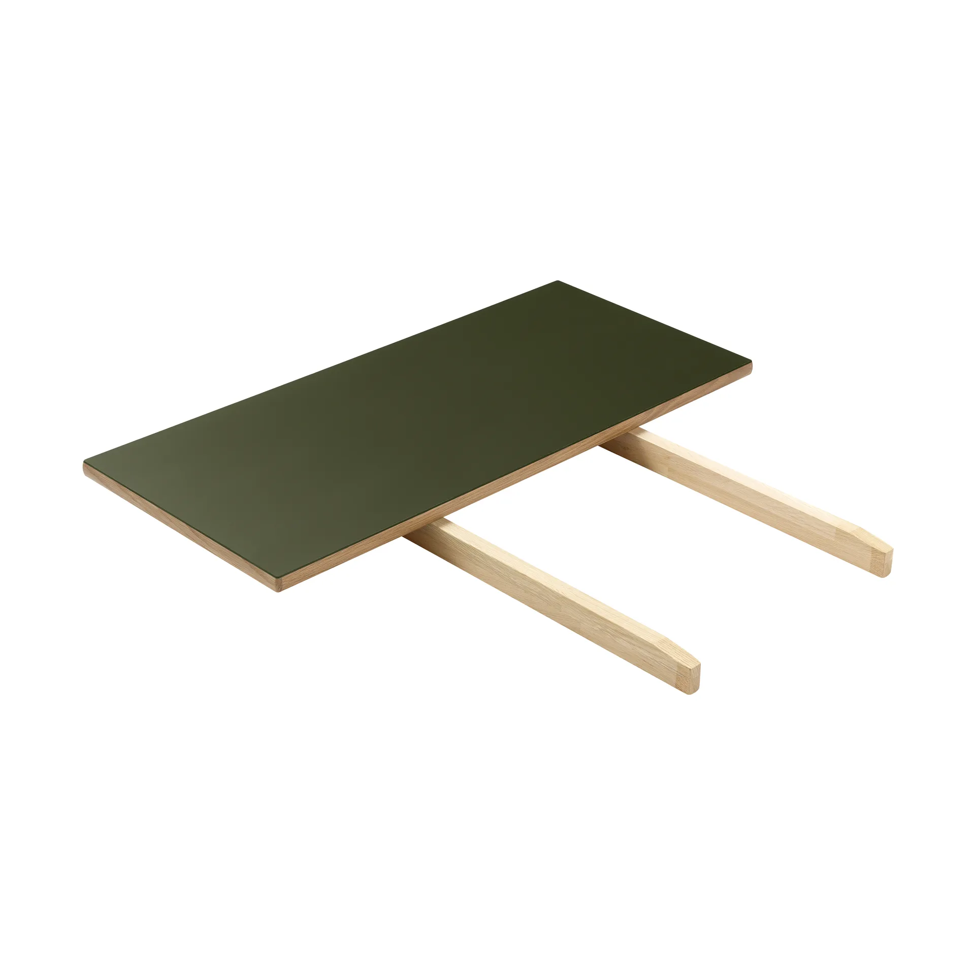 Tablero de extensión C35L 82×37 cm, Linóneo oliva-roble natural con barniz al agua FDB Møbler