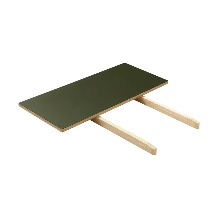 Tablero de extensión C35L 82×37 cm - Linóneo oliva-roble natural con barniz al agua - FDB Møbler