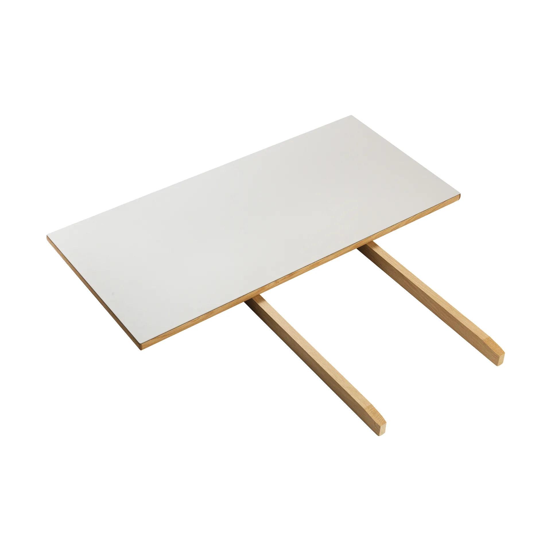 Tablero de extensión C35S 95x45 cm, Linóleo gris claro-roble natural con barniz al agua FDB Møbler