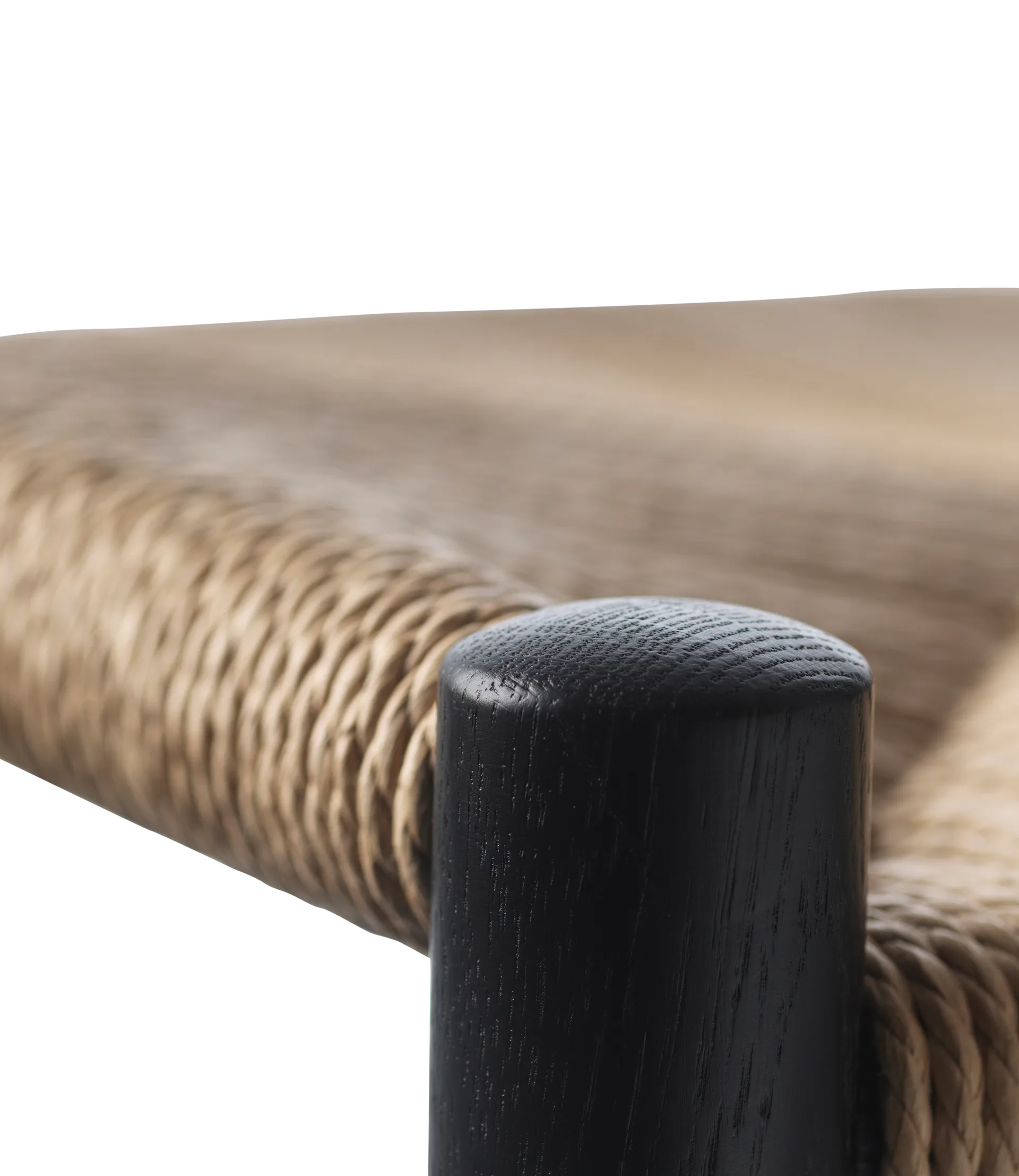 Taburete de bar J164C Counter Squared, Oak black painted-nature FDB Møbler