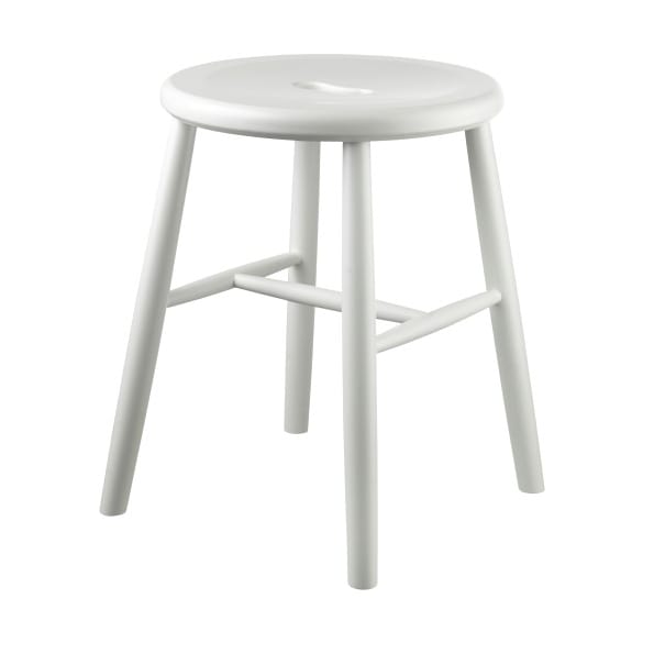 Taburete J27 - Beech white painted - FDB Møbler